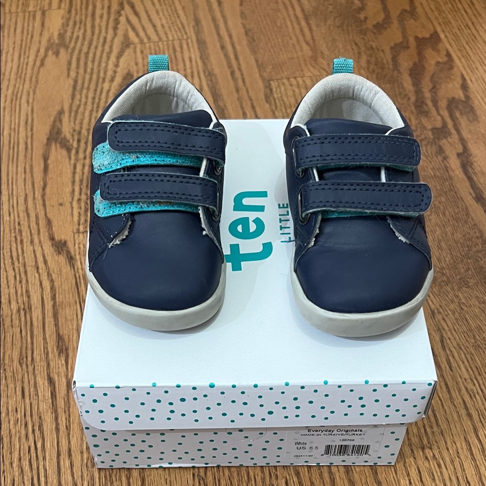 Ten Little Navy Blue Toddler Sneakers